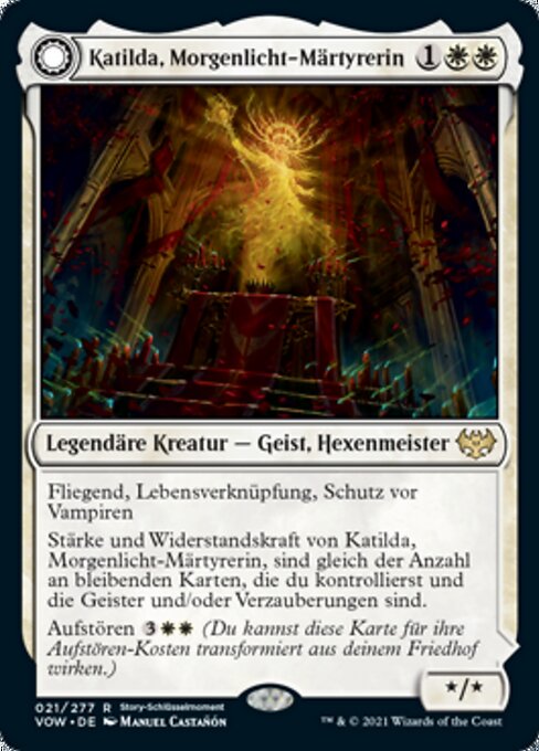 Katilda, Morgenlicht-Märtyrerin // Katildas Morgendämmerung VOW-21 Rare Near Mint Deutsch