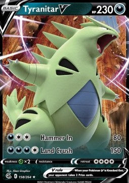 Tyranitar V FST-158 Ultra Rare Near Mint Englisch