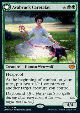 Auerbrück-Behüterin // Hohlhengel-Jagdmeisterin VOW-187 Mythic Excellent Deutsch