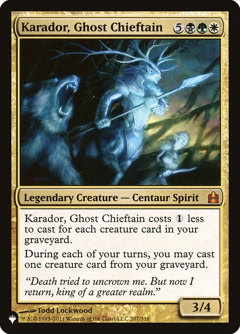 Karador, Ghost Chieftain ZNL-207 Mythic Excellent Englisch