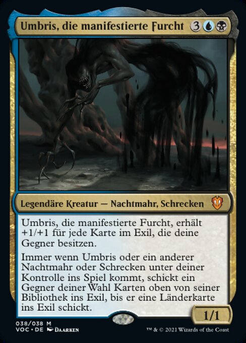 Umbris, die manifestierte Furcht (V.1) VOC-38 Mythic Near Mint Deutsch