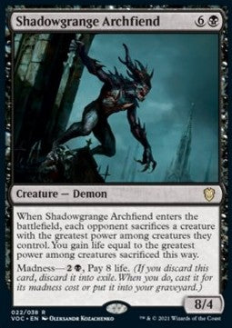 Shadowgrange Archfiend VOC-22 Rare Near Mint Englisch