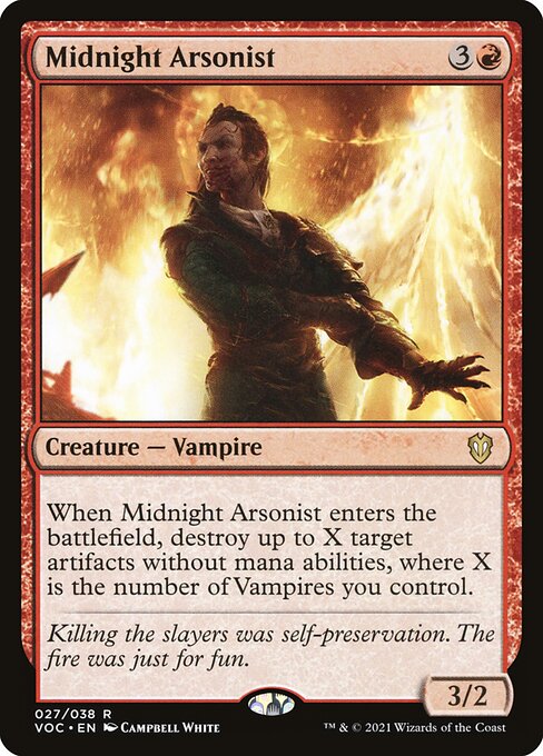 Midnight Arsonist VOC-27 Rare Near Mint Englisch
