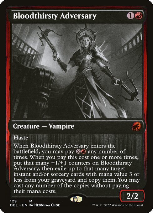 Bloodthirsty Adversary DBL-129 Mythic Near Mint Englisch