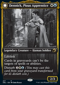 Dennick, Pious Apprentice // Dennick, Pious Apparition DBL-217 Rare Excellent Englisch Foil