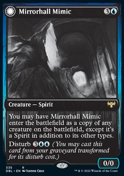 Mirrorhall Mimic // Ghastly Mimicry DBL-335 Rare Excellent Englisch Foil