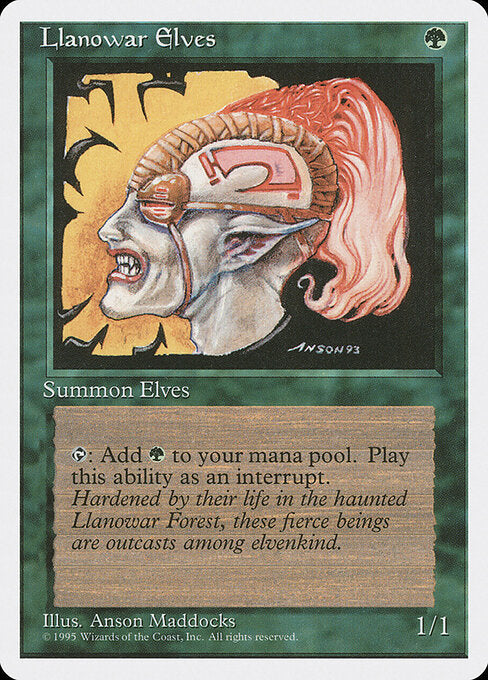 Llanowar Elves 4ED- Common Good Englisch
