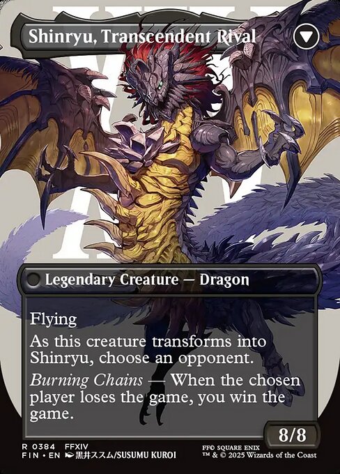 Zenos yae Galvus // Shinryu, Transcendent Rival - Back Face