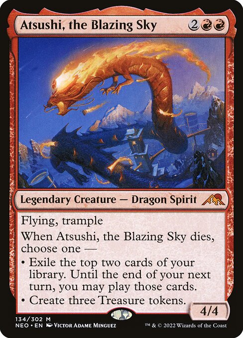 Atsushi, the Blazing Sky NEO-134 Mythic Near Mint Englisch Foil