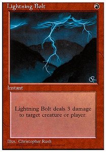 Lightning Bolt 4ED- Common Excellent Englisch