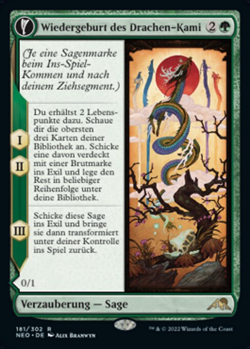 Wiedergeburt des Drachen-Kami // Ei des Drachen-Kami NEO-181 Rare Excellent Deutsch