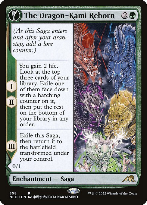 Wiedergeburt des Drachen-Kami // Ei des Drachen-Kami (V.1) XNEO-358 Rare Near Mint Deutsch Foil