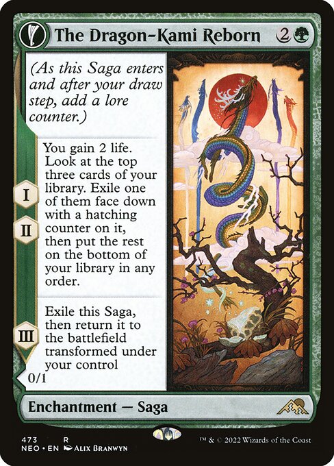 The Dragon-Kami Reborn // Dragon-Kami's Egg XNEO-473 Rare Near Mint Englisch