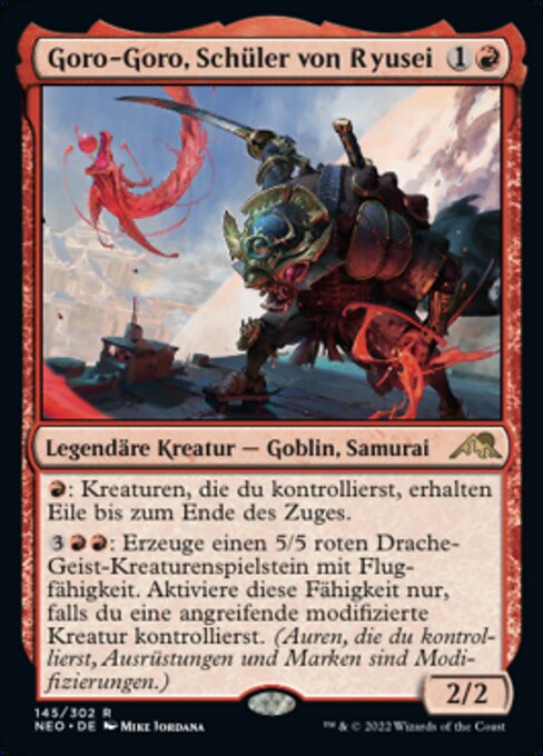 Goro-Goro, Schüler von Ryusei NEO-145 Rare Near Mint Deutsch Foil