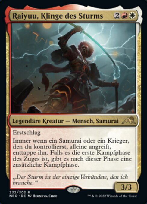 Raiyuu, Klinge des Sturms NEO-232 Rare Near Mint Deutsch