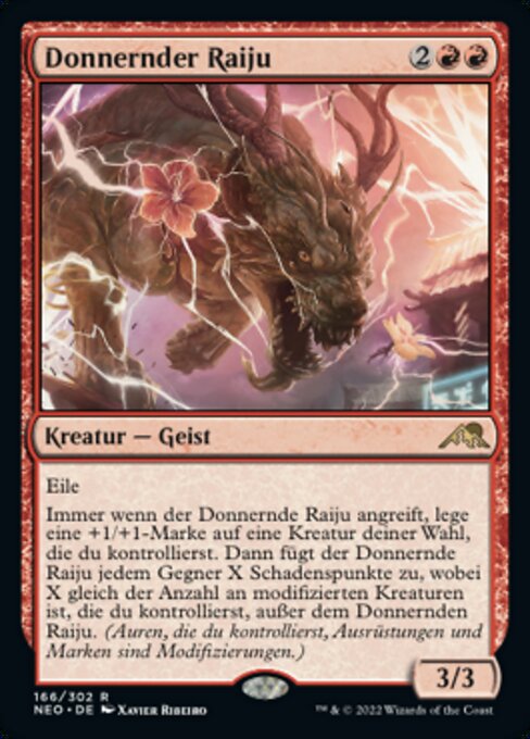 Donnernder Raiju NEO-166 Rare Excellent Deutsch
