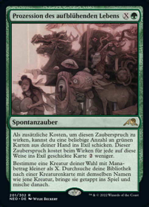 Prozession des aufblühenden Lebens NEO-201 Rare Excellent Deutsch