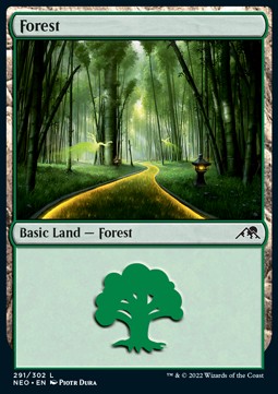 Wald (V.3) NEO-291 Land Near Mint Deutsch Foil