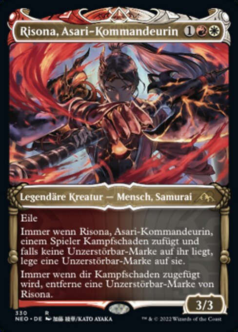 Risona, Asari-Kommandeurin (V.1) XNEO-330 Rare Good Deutsch Foil
