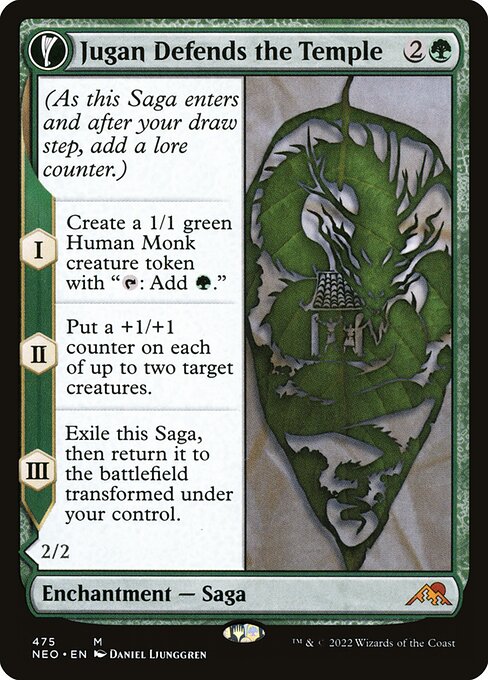 Jugan Defends the Temple // Remnant of the Rising Star (V.2) XNEO-475 Mythic Excellent Deutsch Foil