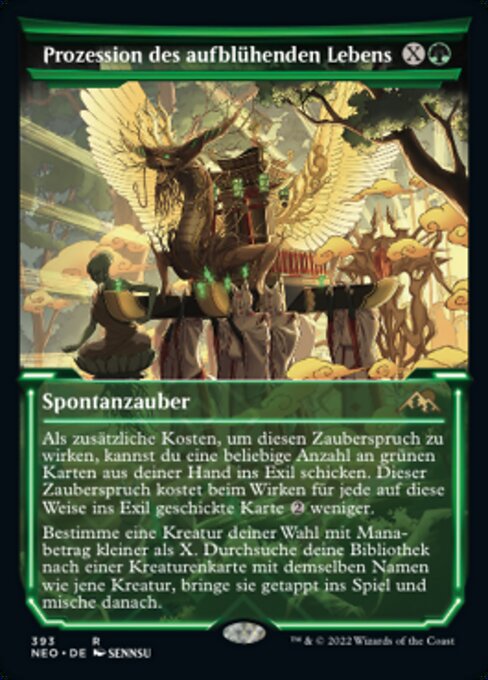 Prozession des aufblühenden Lebens (V.1) XNEO-393 Rare Excellent Deutsch Foil