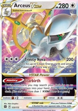 Arceus VSTAR BRS-123 Ultra Rare Excellent Englisch