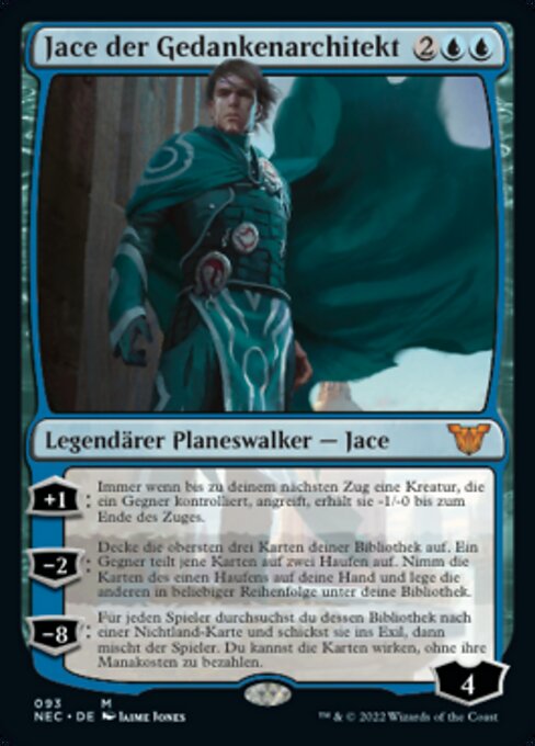 Jace der Gedankenarchitekt NEC-93 Mythic Excellent Deutsch