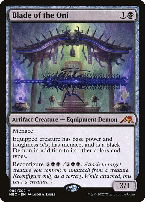 Klinge der Oni (V.2) PNEO-89 Mythic Excellent Deutsch Foil