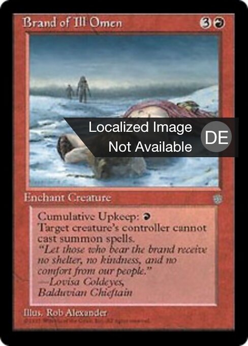 Brandzeichen des bösen Omens ICE- Rare Excellent Deutsch