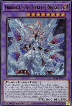 Mirrorjade the Iceblade Dragon SDAZ-041 Ultra Rare Light Played Englisch 1. Auflage