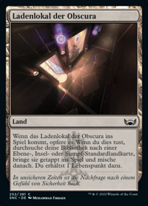Ladenlokal der Obscura SNC-252 Near Mint Deutsch