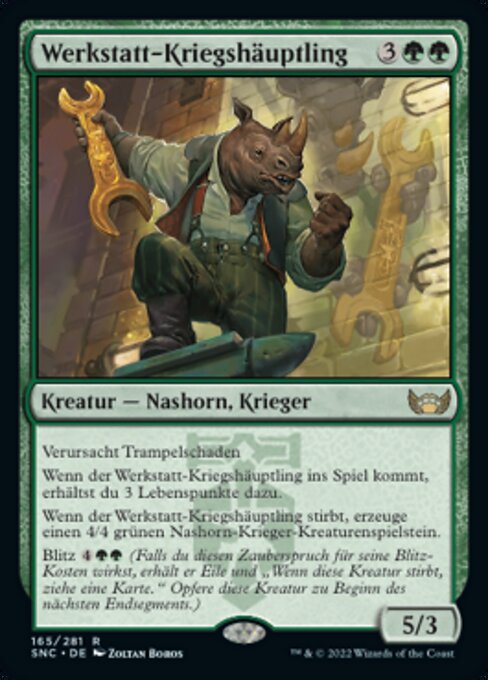 Werkstatt-Kriegshäuptling SNC-165 Rare Near Mint Deutsch Foil