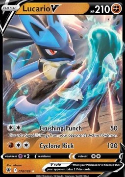 Lucario V ASR-078 Ultra Rare Good Deutsch