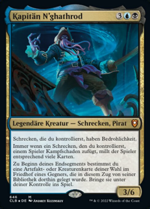 Kapitän N'ghathrod (V.1) XCLB-646 Mythic Near Mint Deutsch Foil