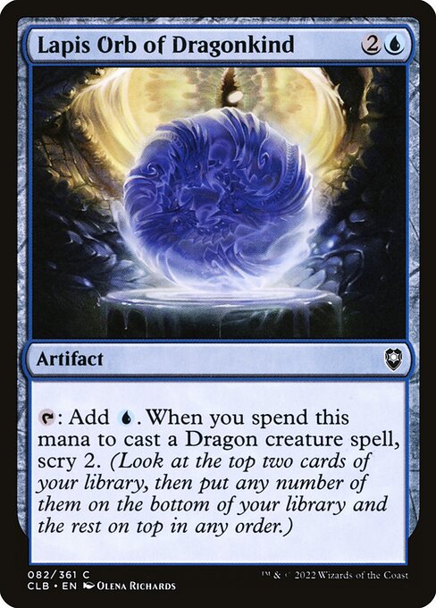 Lapis Orb of Dragonkind CLB-82 Common Near Mint Englisch