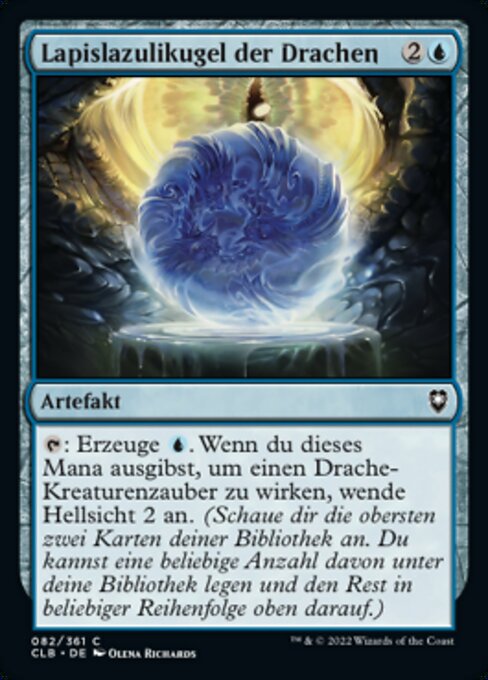 Lapislazulikugel der Drachen CLB-82 Common Near Mint Deutsch