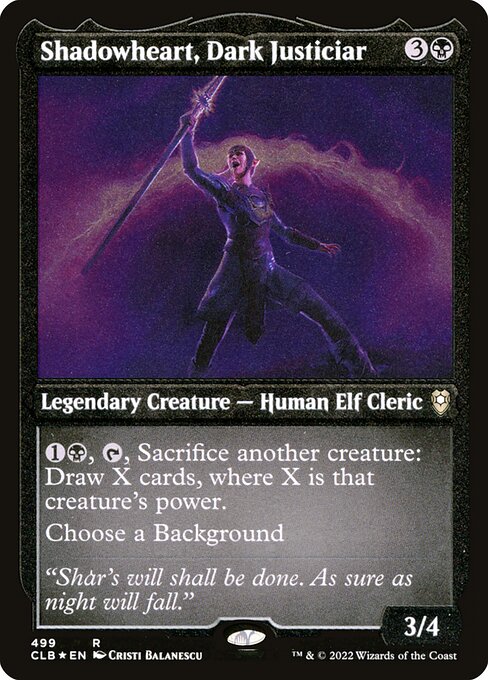 Schattenherz, Dunkle Justiziarin (V.1) XCLB-499 Rare Near Mint Deutsch Foil