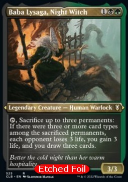 Baba Lysaga, die Nachthexe (V.1) XCLB-525 Rare Excellent Englisch Foil