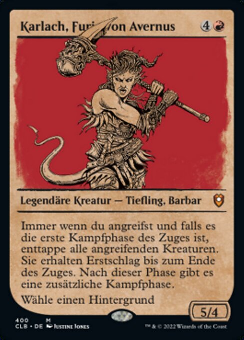 Karlach, Furie von Avernus (V.2) XCLB-400 Mythic Near Mint Deutsch