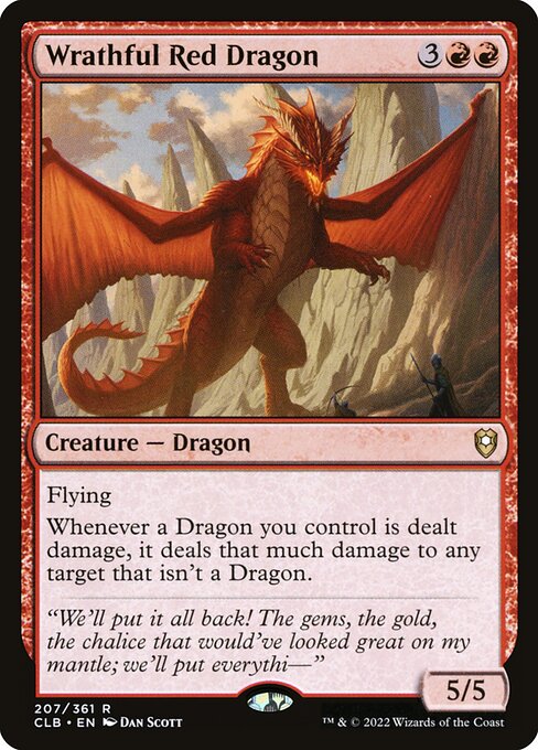 Zorniger roter Drache CLB-207 Rare Good Englisch