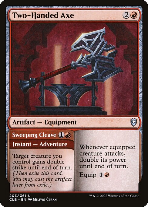 Two-Handed Axe // Sweeping Cleave CLB-203 Uncommon Near Mint Englisch