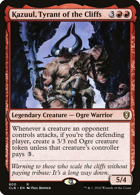 Kazuul, Tyrant of the Cliffs XCLB-800 Rare Near Mint Englisch