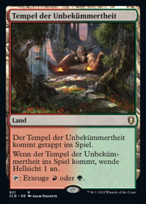 Tempel der Unbekümmertheit XCLB-921 Rare Excellent Deutsch