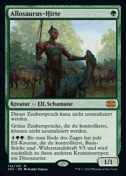 Allosaurus-Hirte 2X2-132 Mythic Near Mint Deutsch