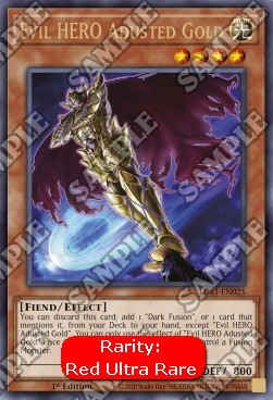 Böser HELD Adusted Gold (V.2) LDS3-025 Ultra Rare Excellent Deutsch 1. Auflage