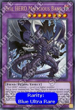 Böser HELD Malicious Bane (V.3) LDS3-033 Ultra Rare Near Mint Deutsch 1. Auflage