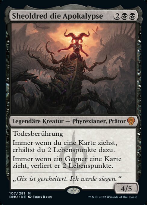 Sheoldred die Apokalypse DMU-107 Mythic Excellent Deutsch Foil