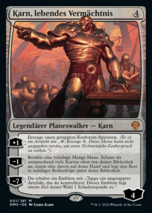 Karn, Living Legacy DMU-1 Mythic Near Mint Deutsch