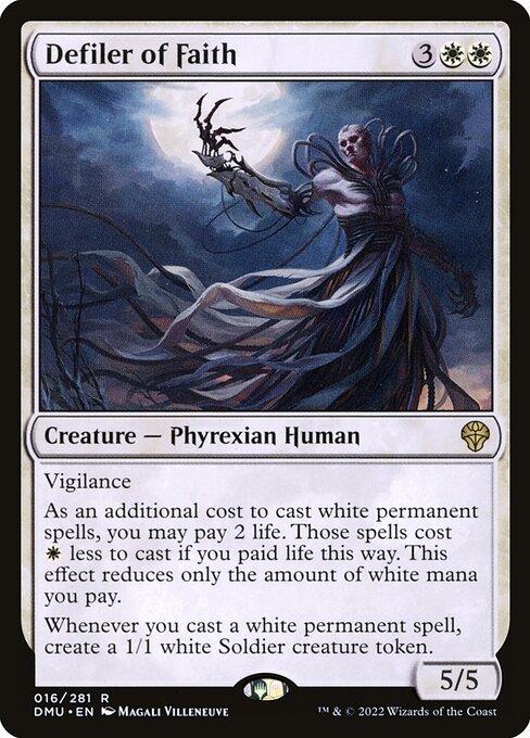 Defiler of Faith DMU-16 Rare Excellent Englisch Foil