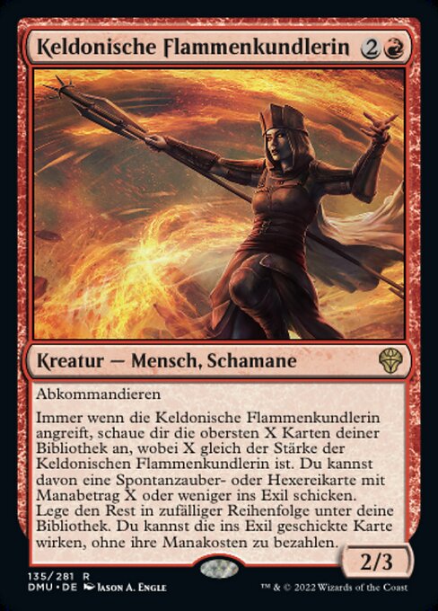 Keldonische Flammenkundlerin DMU-135 Rare Near Mint Deutsch